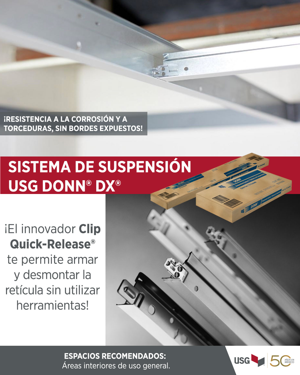 Sistema de Suspensión Donn DX USG